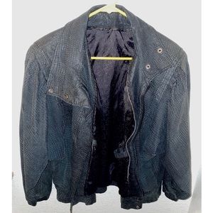 Vintage Style Black Snake Print Jacket